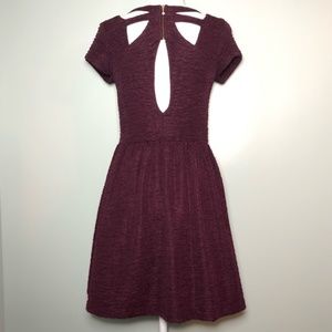 UO Kimchi Blue Dress burgandy cap sleeve xs